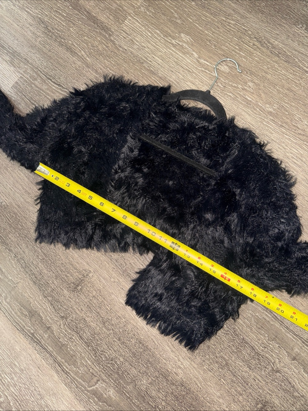 Black Faux Fur Shrug Bolero Jacket Open Front cardigan size small/medium formal - Picture 8 of 8